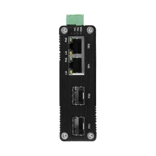2-portový priemyselný switch PoE na DIN lištu BCS-ISP02G-2SFP