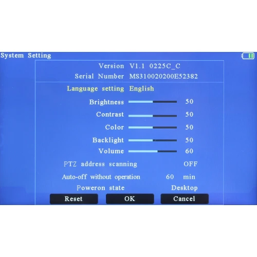 Monitor AHD, HD-CVI, HD-TVI, PAL MS-ACT50-4K 5 palcov