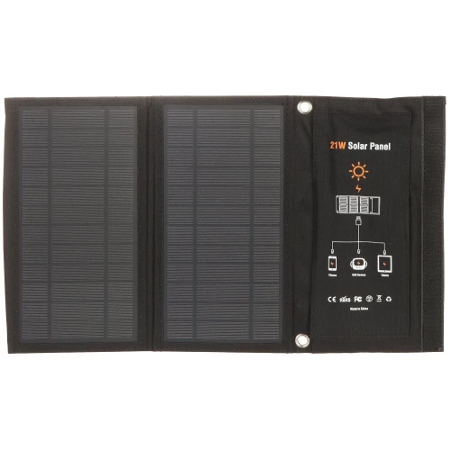 Prenosný fotovoltický panel travel-SOLAR/21W-USB SKLADATEĽNÝ VOLT Poľsko