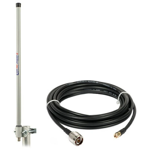 Všesmerná anténa ProEter WLAN 2,4GHz 10 dB + kábel 5m konektor SMA/RP