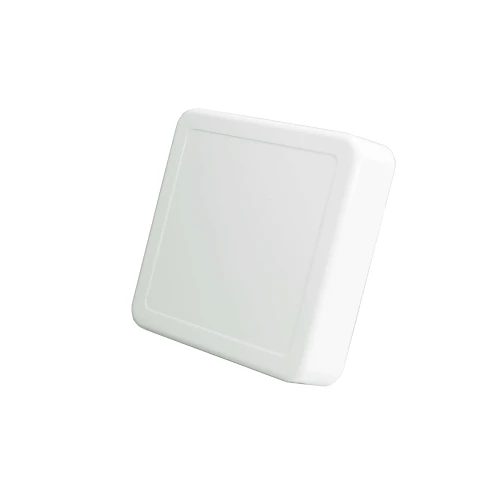 Biały, kwadratowy bezprzewodowy punkt dostępowy z zaokrąglonymi krawędziami. Urządzenie ma minimalistyczny design i jest sfotografowane na białym tle.