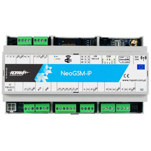 Alarmová ústredňa Ropam NeoGSM-IP-D9M v DIN skrinke