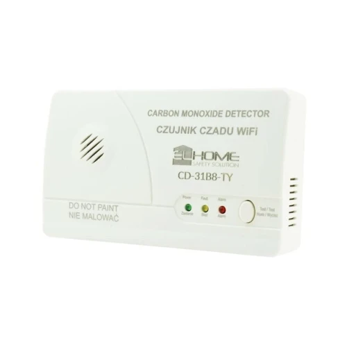 Senzor oxidu uhoľnatého WiFi "EL HOME" CD-31B8-TY - samostatne stojaci, DC 4,5V (3x LR6), test 300 ppm, aplikácia Tuya, B81A431