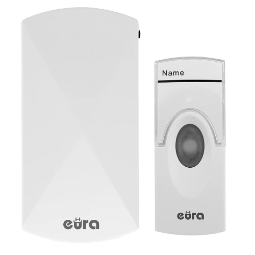 Bezdrôtový zvonček EURA WDP-05A3 - biely, kódovaný, možnosť rozšírenia, napájanie 230V/50 Hz