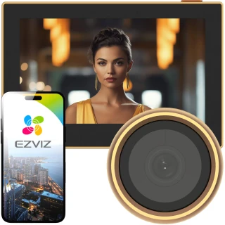 EZVIZ HP2 Gold Inteligentný priezor s FHD displejom, WiFi a podporou mobilnej aplikácie