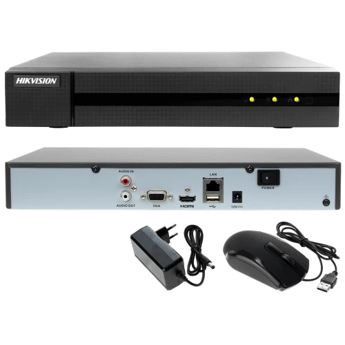 System monitoringu Hikvision Hiwatch Rejestrator IP HWN-4104MH z kamerą 4Mpx HWI-B640H-V i akcesoriami. Kompletny zestaw do monitoringu podwórka lub placu.