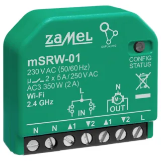 INTELIGENTNY STEROWNIK ROLET M/SRW-01 Wi-Fi 230V AC ZAMEL