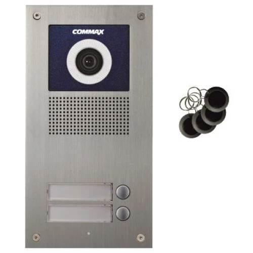 2-abonentová kamera s nastavením optiky a čítačkou RFID Commax DRC-2UC/RFID