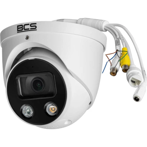 IP kamera BCS-L-EIP55FCR3L3-AI1(2) kupolová 5Mpx so svetelnými a zvukovými alarmami