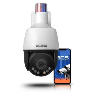 Otočná IP kamera 5 Mpx BCS-B-SIP154SR5L1 so svetelnými a zvukovými alarmami