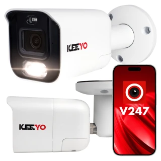 IP tubová kamera KEEYO LV-V-IP5M25TF-ADC 5Mpx, aktívne odstrašovanie, hybridné prisvetlenie IR/LED