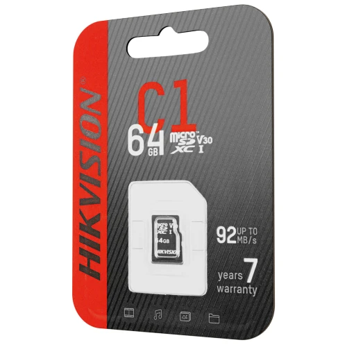 Pamäťová karta microSD (SDHC) 64GB Hikvision HS-TF-C1(STD)/64G