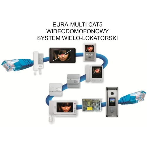 Vonkajšia kazeta domového telefónu EURA PROFESSIONAL CAT5 VMA-27A5 V.2 farba CCD funkcia blízkosti karty