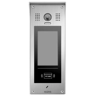 Modulárna vonkajšia kazeta EURA PRO IP VIP-60A5 pre viacerých nájomníkov, povrchová montáž, LCD, RFID čítačka