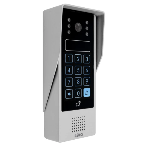 Modulárna vonkajšia kazeta WIDEODOMOFONU EURA VDA-80A3 EURA CONNECT pre jednu rodinu, dotykový šifrovací prístroj, čítačka na blízko
