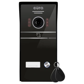 Vonkajšia kazeta videovrátnika EURA VDA-61C5 - pre jednu rodinu, čierna, kamera 1080p
