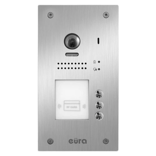 Vonkajšia kazeta domového telefónu EURA VDA-91A5 "2EASY" pre 3 byty, na zapustenie, s funkciou blízkosti karty