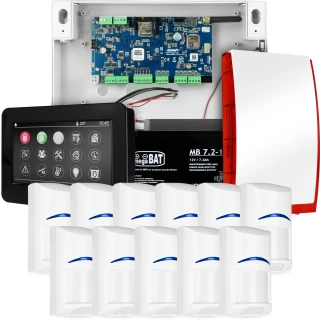 Kompletný alarmový systém NEOLTE-IP, 11x detektor BOSCH, TPR-4BS-P, GSM WiFi