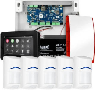Kompletný alarmový systém NEOLTE-IP, 5x detektor BOSCH, TPR-4BS-P, GSM WiFi
