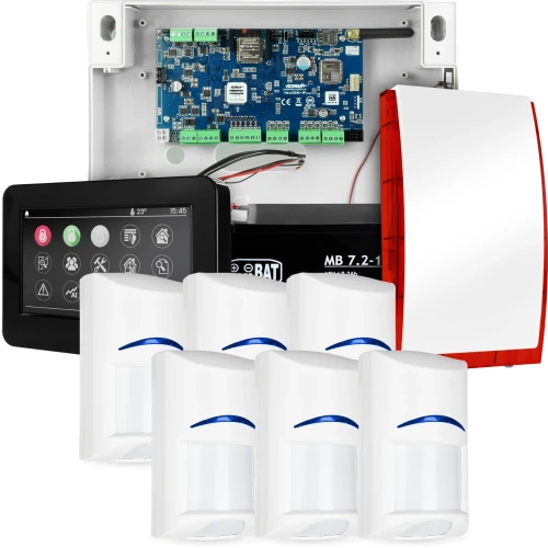 Kompletný alarmový systém NEOLTE-IP, 6x detektor BOSCH, TPR-4BS-P, GSM WiFi