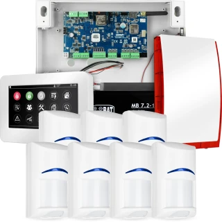 Kompletný alarmový systém NEOLTE-IP, 7x detektor BOSCH, TPR-4WS-P, GSM WiFi