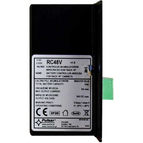 Kontrolér batérií RC48V 48VDC/5A pre RACK 19″ skrine