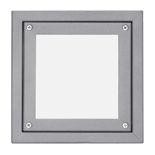 Lista lokatorów Cyfral LD-200 z wyświetlaczem i przyciskami do wyboru numeru mieszkania. Urządzenie ma prostokątny kształt i jest w kolorze srebrnym.