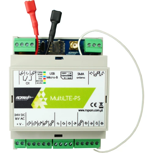 Komunikačný modul LTE/GPRS, 17-20V/AC, 20-30V/DC, MultiLTE-RF-PS-D4M Ropam