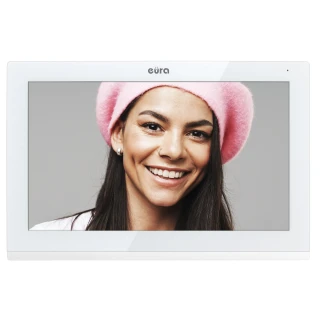 Monitor EURA VDA-09C5 - biely, dotykový, LCD 7'', FHD, pamäť obrazov, SD 128GB, rozšírenie až na 6 monitorov