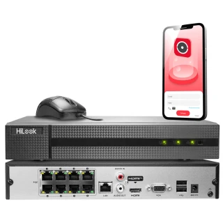 NVR-8CH-5MP/8P IP záznamník s 8 kanálmi a POE HiLook od Hikvision