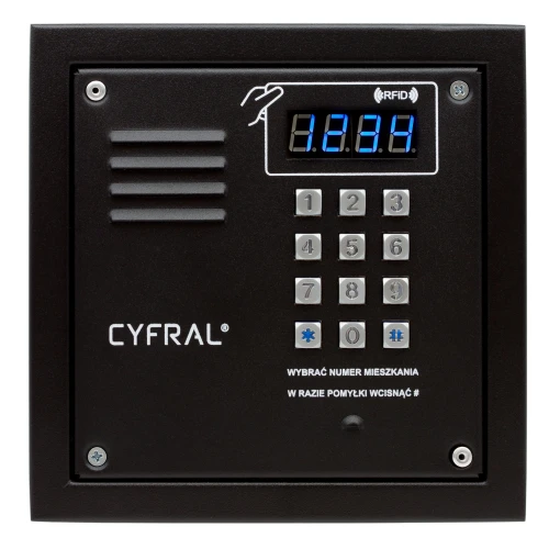 Digitálny panel CYFRAL PC-2000R čierny s čítačkou RFiD