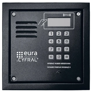 Digitálny panel CYFRAL PC-2000RE čierny s čítačkou RFiD a elektronikou