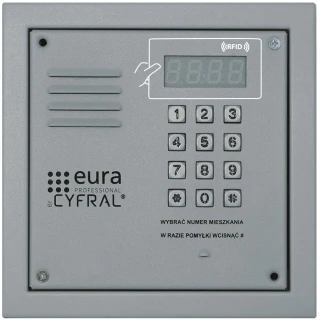 Digitálny panel CYFRAL PC-2000R strieborný s čítačkou RFiD