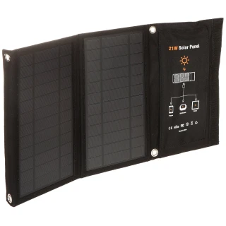 Prenosný fotovoltický panel travel-SOLAR/21W-USB SKLADATEĽNÝ VOLT Poľsko