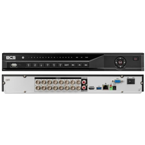 Rekordér s 16 kanálmi BCS-L-XVR1602-V dvojdiskový 5-systémový HDCVI/AHD/TVI/ANALOG/IP