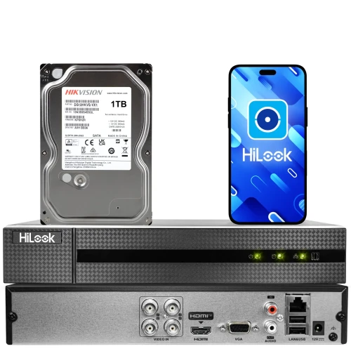 Hybridný rekordér HiLook by Hikvision DVR-4CH-5MP s diskom 1TB