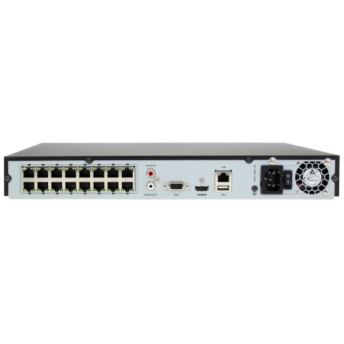 BCS-B-NVR1602-16P BCS Basic Digitálny sieťový záznamník IP pre monitorovanie obchodu, kancelárie