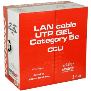 Želovaný vonkajší UTP počítačový kábel 305m
