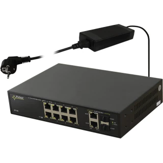 Switch 10-portový SF108 pre 8 IP kamier