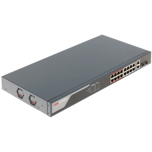 Switch PoE DS-3E1318P-EI 18-portový + 2 x SFP Hikvision
