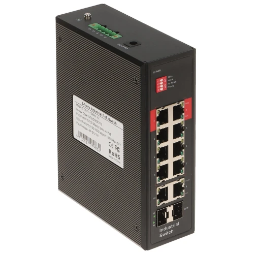 Priemyselný POE switch GTX-P1-12-82G-V2 s 8 portami SFP