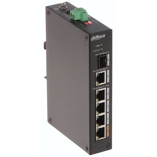 Priemyselný POE switch PFS3106-4ET-60-V2 4-portový SFP DAHUA