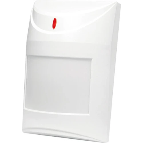 Na zdjęciu znajduje się czujnik ruchu z systemu alarmowego Satel. Produkt ten jest częścią systemu alarmowego Satel, zapewniającą bezpieczeństwo w domu lub biurze.