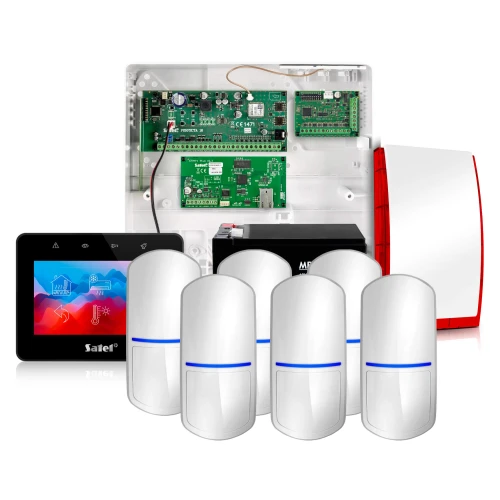 Alarmový systém Satel Integra 32, Čierny, 6x senzor, Mobilná aplikácia, Notifikácia