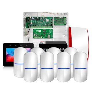 Alarmový systém Satel Integra 32, Čierny, 8x senzor, Mobilná aplikácia, Notifikácia