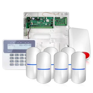 Alarmový systém Satel Perfecta 16, 6x Senzor, LCD, Signalizátor SP-4001 R, príslušenstvo
