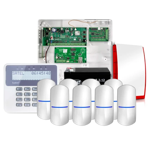 Alarmový systém Satel Perfecta 16, 8x Senzor, LCD, Signalizátor SP-4001 R, príslušenstvo
