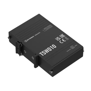 Teltonika TSW010 | Prepínač | 5x RJ45 100Mb/s, pasívne PoE, IP30, DIN