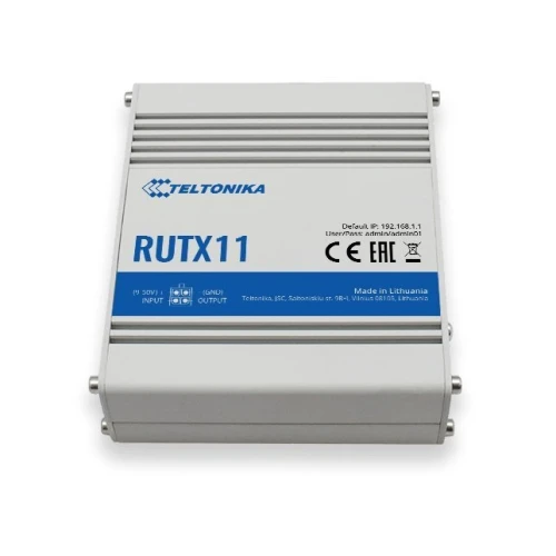 Teltonika RUTX11 | Profesionálny priemyselný router 4G LTE | Cat 6, Dual Sim, 1x Gigabit WAN, 3x Gigabit LAN, WiFi 802.11 AC