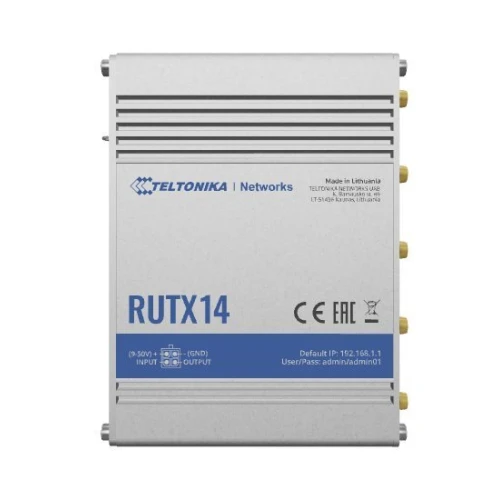 Teltonika RUTX14 | Profesionálny priemyselný router 4G LTE | Cat 12, Dual Sim, 1x Gigabit WAN, 4x Gigabit LAN, WiFi 802.11 AC Wave 2